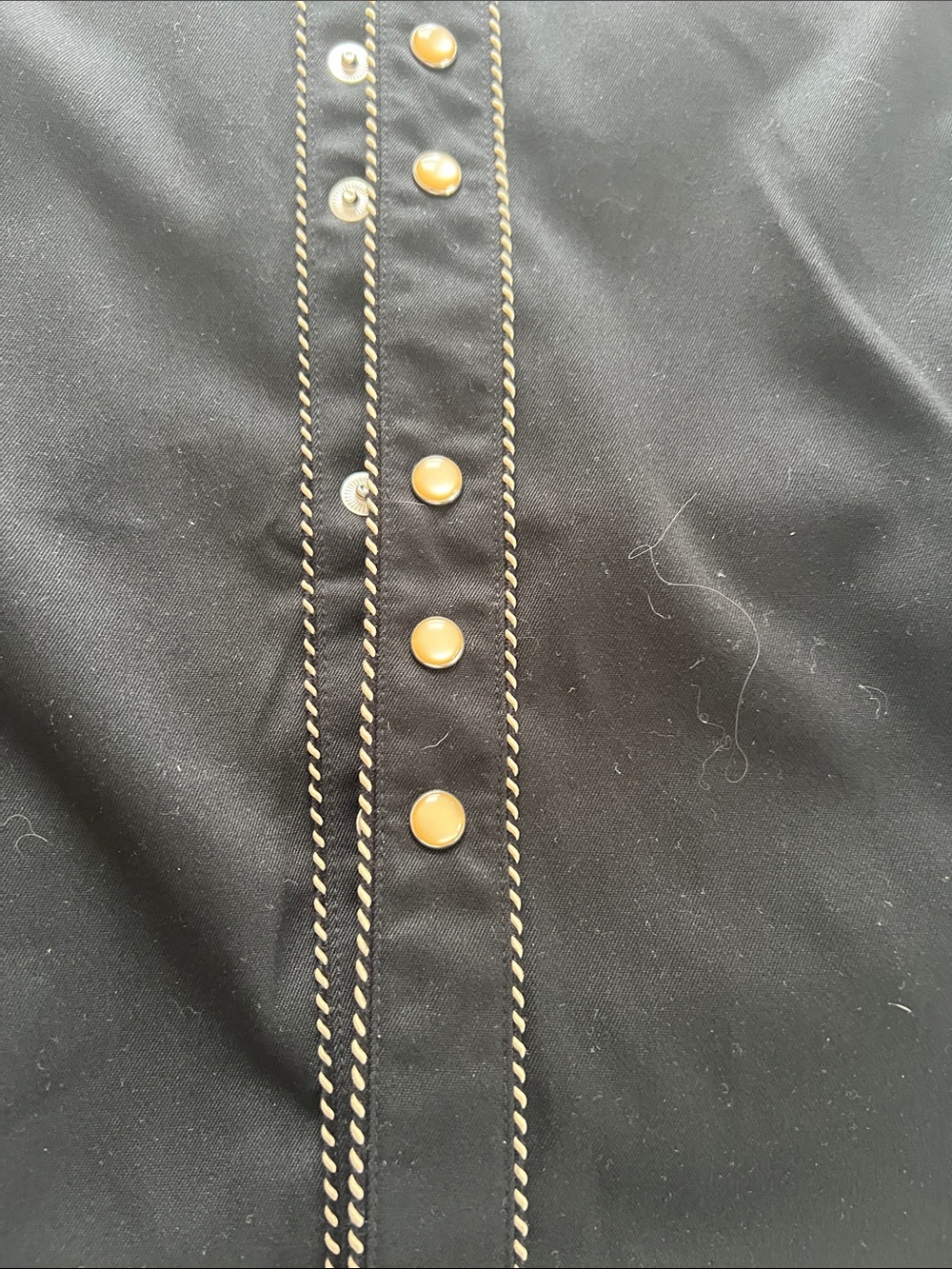 Scully Black Western Snap Shirt with Cream Embroidery - Picture 10 of 10